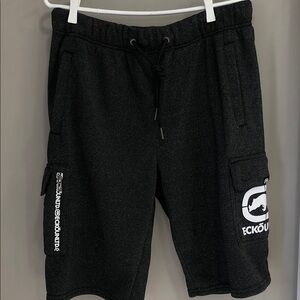 Ecko Unltd. Charcoal Gray Fleece-Lined Cargo Shorts – Men’s Large